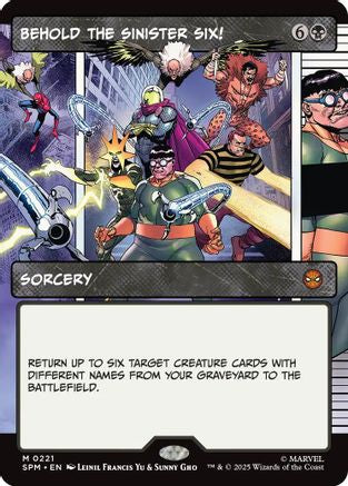 Image of Behold the Sinister Six! (Borderless) (SPM-221) - Marvel's Spider-Man Foil