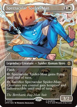 Image of Spectacular Spider-Man (0236) (Borderless) (Textured Foil) (SPM-236) - Marvel's Spider-Man Foil