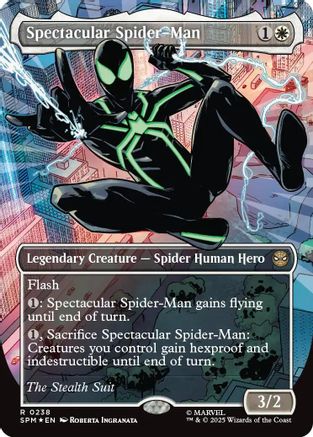 Image of Spectacular Spider-Man (0238) (Borderless) (Textured Foil) (SPM-238) - Marvel's Spider-Man Foil