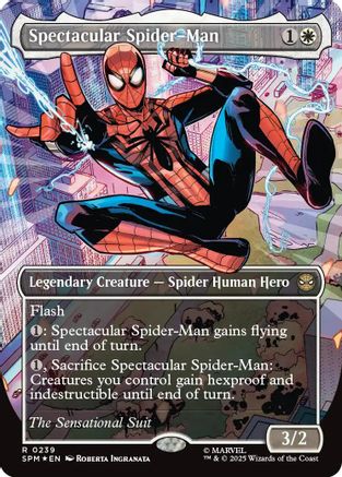 Image of Spectacular Spider-Man (0239) (Borderless) (Textured Foil) (SPM-239) - Marvel's Spider-Man Foil