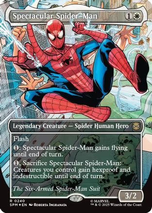 Image of Spectacular Spider-Man (0240) (Borderless) (Textured Foil) (SPM-240) - Marvel's Spider-Man Foil