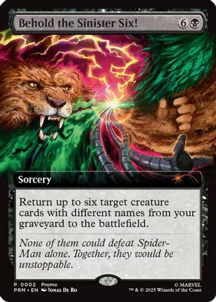 Image of Behold the Sinister Six! (UMP-002) - Unique and Miscellaneous Promos Foil