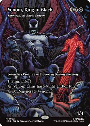 Image of Venom, King in Black - Skithiryx, the Blight Dragon (Borderless) (MAR-022) - Marvel Eternal-Legal Foil
