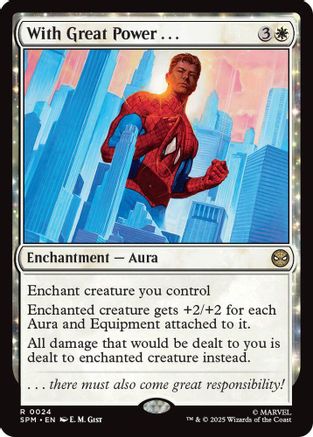 Image of With Great Power . . . (SPM-024) - Marvel's Spider-Man Foil