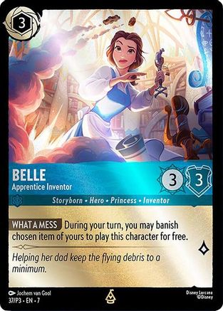 Image of Belle - Apprentice Inventor (37) - Disney Lorcana Promo Cards Cold Foil