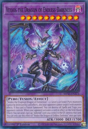 Image of Veidos the Dragon of Endless Darkness (MP25-EN373) - 2025 Mega-Pack 1st Edition