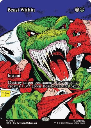 Image of Beast Within (Borderless) (MAR-033) - Marvel Eternal-Legal Foil