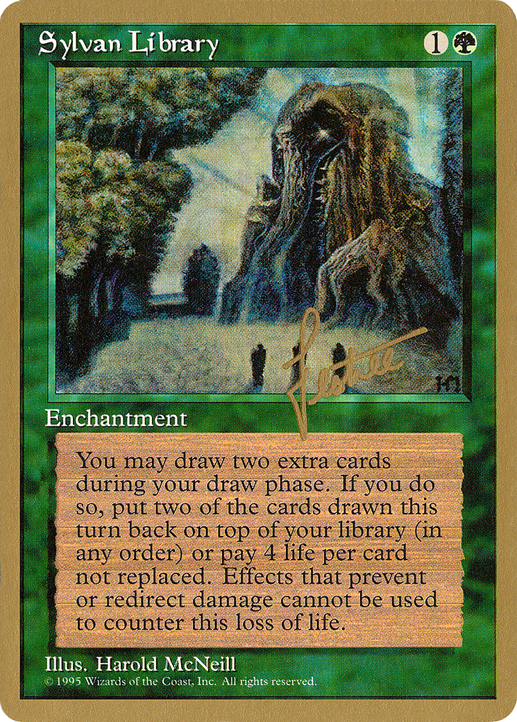 Image of Sylvan Library - 1996 Bertrand Lestree (4ED) (WCD-) - Pro Tour Collector Set