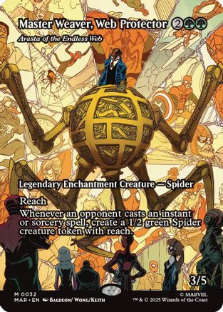 Image of Master Weaver, Web Protector - Arasta of the Endless Web (Borderless) (MAR-032) - Marvel Eternal-Legal Foil