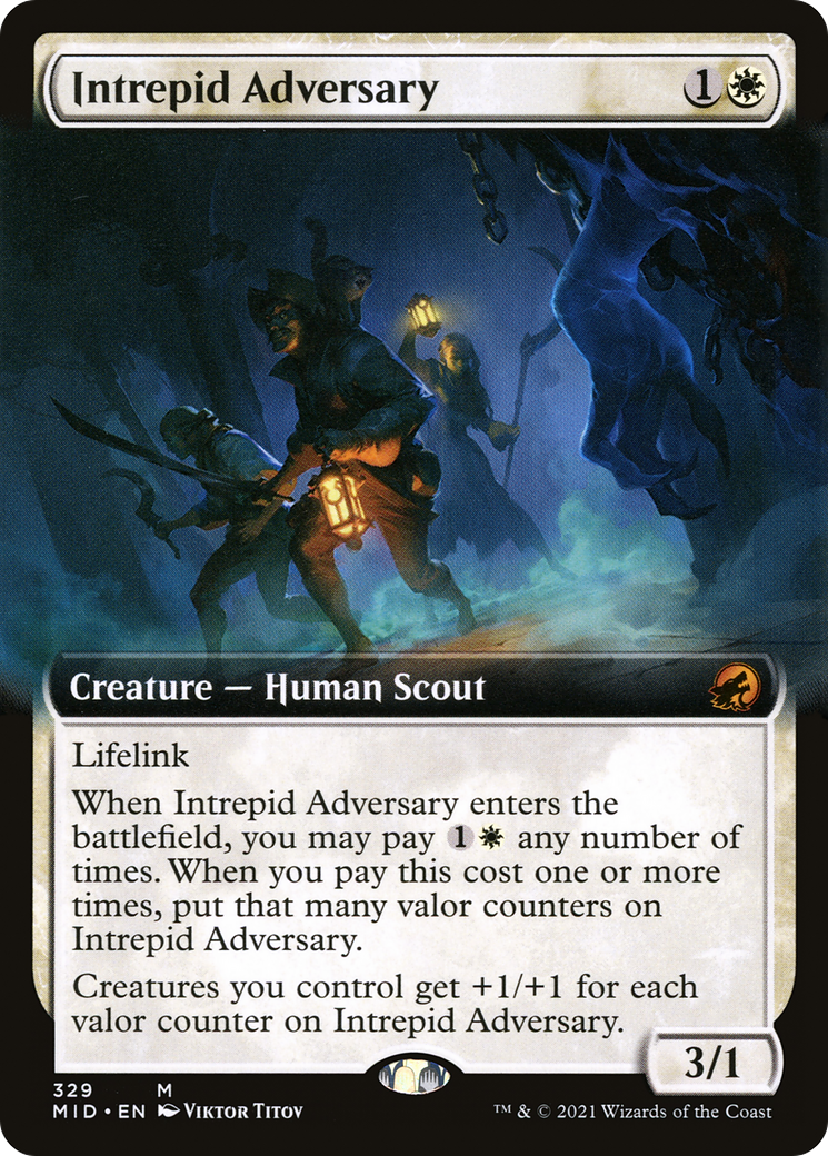 Image of Intrepid Adversary (Extended Art) (MID-329) - Innistrad: Midnight Hunt: (Extended Art) Foil