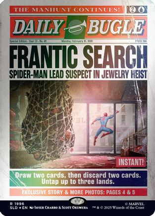 Image of Frantic Search (1996) (Rainbow Foil) (SLD-1996) - Secret Lair Drop Series Foil