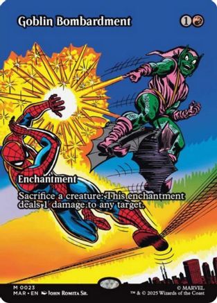 Image of Goblin Bombardment (Borderless) (MAR-023) - Marvel Eternal-Legal Foil