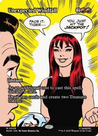 Image of Unexpected Windfall (Borderless) (MAR-029) - Marvel Eternal-Legal Foil