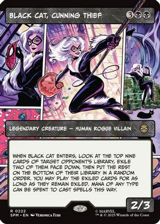 Image of Black Cat, Cunning Thief (Borderless) (SPM-222) - Marvel's Spider-Man Foil