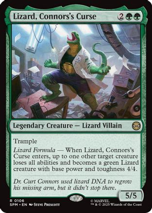 Image of Lizard, Connors's Curse (SPM-106) - Marvel's Spider-Man Foil