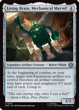 Image of Living Brain, Mechanical Marvel (SPM-167) - Marvel's Spider-Man Foil