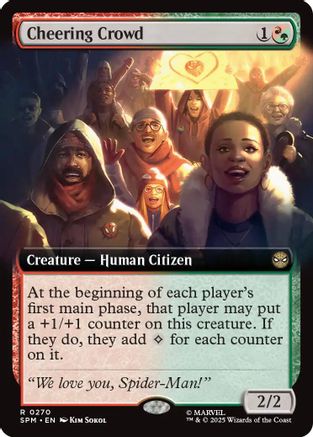 Image of Cheering Crowd (Extended Art) (SPM-270) - Marvel's Spider-Man Foil