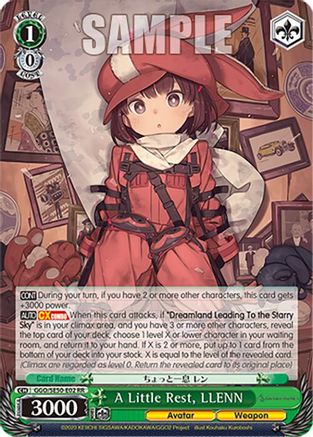 Image of A Little Rest, LLENN (GGO/SE50-E02 RR) - SAO Alternative–Gun Gale Online–2 Extra Booster