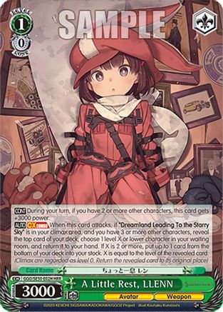 Image of A Little Rest, LLENN (HR) (GGO/SE50-E02H Holo Rare) - SAO Alternative–Gun Gale Online–2 Premium Booster