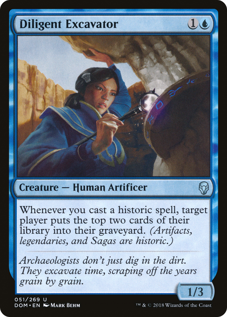 Image of Diligent Excavator (DOM-051) - Dominaria Foil