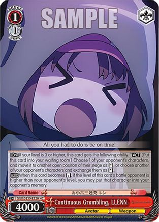 Image of Continuous Grumbling, LLENN (HC) (GGO/SE50-E32H HC) - SAO Alternative–Gun Gale Online–2 Extra Booster