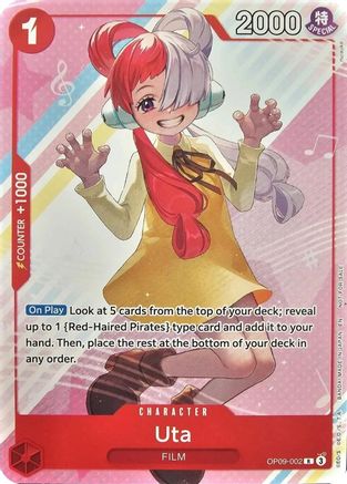 Image of Uta (Welcome Pack Vol. 2) (OP09-002) - One Piece Promotion Cards