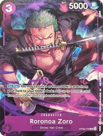 Image of Roronoa Zoro (Welcome Pack Vol. 2) (OP09-076) - One Piece Promotion Cards