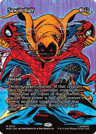 Image of Saw in Half (Borderless) (MAR-021) - Marvel Eternal-Legal