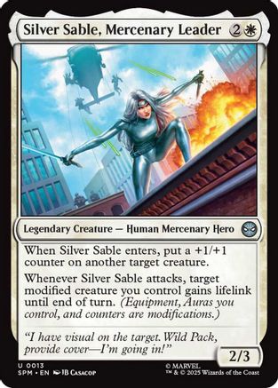 Image of Silver Sable, Mercenary Leader (SPM-013) - Marvel's Spider-Man Foil