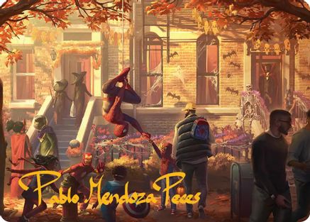 Image of Friendly Neighborhood Art Card (Gold-Stamped Signature) (AASPM-002) - Art Series: Marvel's Spider-Man