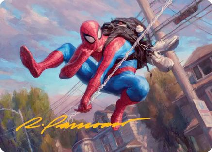 Image of Spider-Man, Web-Slinger Art Card (Gold-Stamped Signature) (AASPM-004) - Art Series: Marvel's Spider-Man