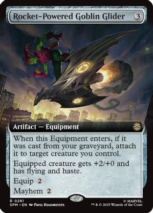 Image of Rocket-Powered Goblin Glider (Extended Art) (SPM-281) - Marvel's Spider-Man Foil