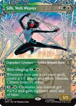 Image of Silk, Web Weaver (Borderless) (SPM-215) - Marvel's Spider-Man