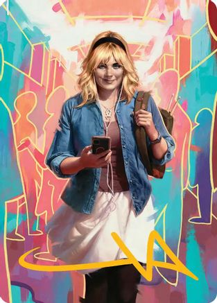 Image of Gwen Stacy Art Card (Gold-Stamped Signature) (13/54) (AASPM-013) - Art Series: Marvel's Spider-Man