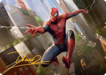 Image of Amazing Spider-Man Art Card (24/54) (Gold-Stamped Signature) (AASPM-024) - Art Series: Marvel's Spider-Man