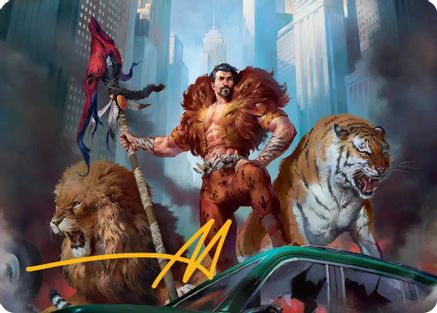 Image of Kraven, Proud Predator Art Card (Gold-Stamped Signature) (AASPM-028) - Art Series: Marvel's Spider-Man