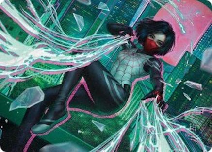 Image of Silk, Web Weaver Art Card (29/54) (AASPM-029) - Art Series: Marvel's Spider-Man