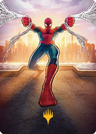 Image of Amazing Spider-Man Art Card (36/54) (Gold-Stamped Planeswalker Symbol) (AASPM-036) - Art Series: Marvel's Spider-Man