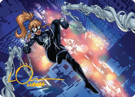 Image of Araña, Heart of the Spider Art Card (Gold-Stamped Signature) (AASPM-037) - Art Series: Marvel's Spider-Man