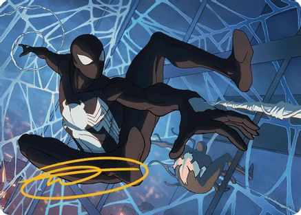 Image of Symbiote Spider-Man Art Card (Gold-Stamped Signature) (AASPM-040) - Art Series: Marvel's Spider-Man