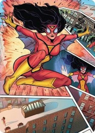 Image of Spider-Woman, Stunning Savior Art Card (AASPM-051) - Art Series: Marvel's Spider-Man