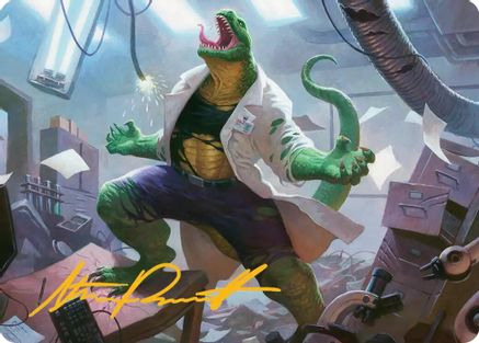 Image of Lizard, Connors's Curse Art Card (Gold-Stamped Signature) (AASPM-018) - Art Series: Marvel's Spider-Man