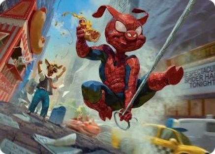Image of Spider-Ham, Peter Porker Art Card (AASPM-019) - Art Series: Marvel's Spider-Man