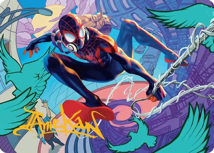 Image of Spider-Man, Brooklyn Visionary Art Card (Gold-Stamped Signature) (AASPM-020) - Art Series: Marvel's Spider-Man
