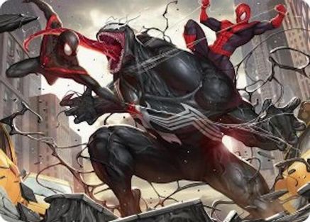 Image of Terrific Team-Up Art Card (AASPM-023) - Art Series: Marvel's Spider-Man