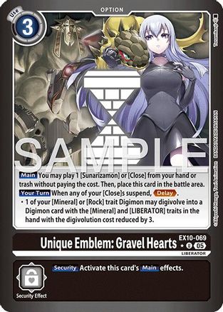 Image of Unique Emblem: Gravel Hearts (Limited Foil) (EX10-069) - Sinister Order Foil