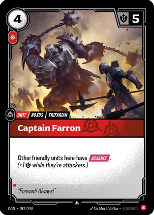 Image of Captain Farron (015/298) - Origins Foil