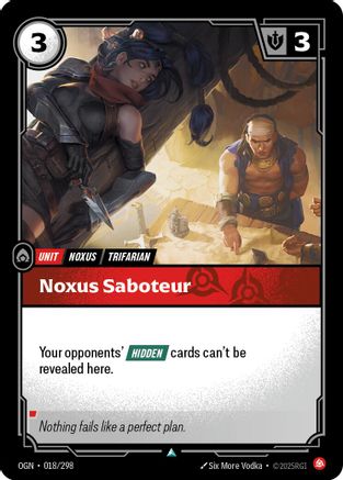 Image of Noxus Saboteur (018/298) - Origins Foil