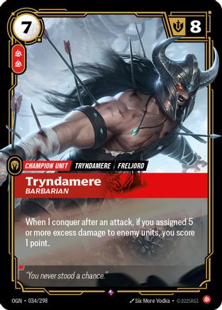Image of Tryndamere - Barbarian (034/298) - Origins