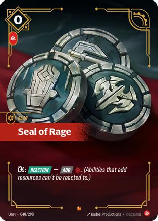 Image of Seal of Rage (040/298) - Origins